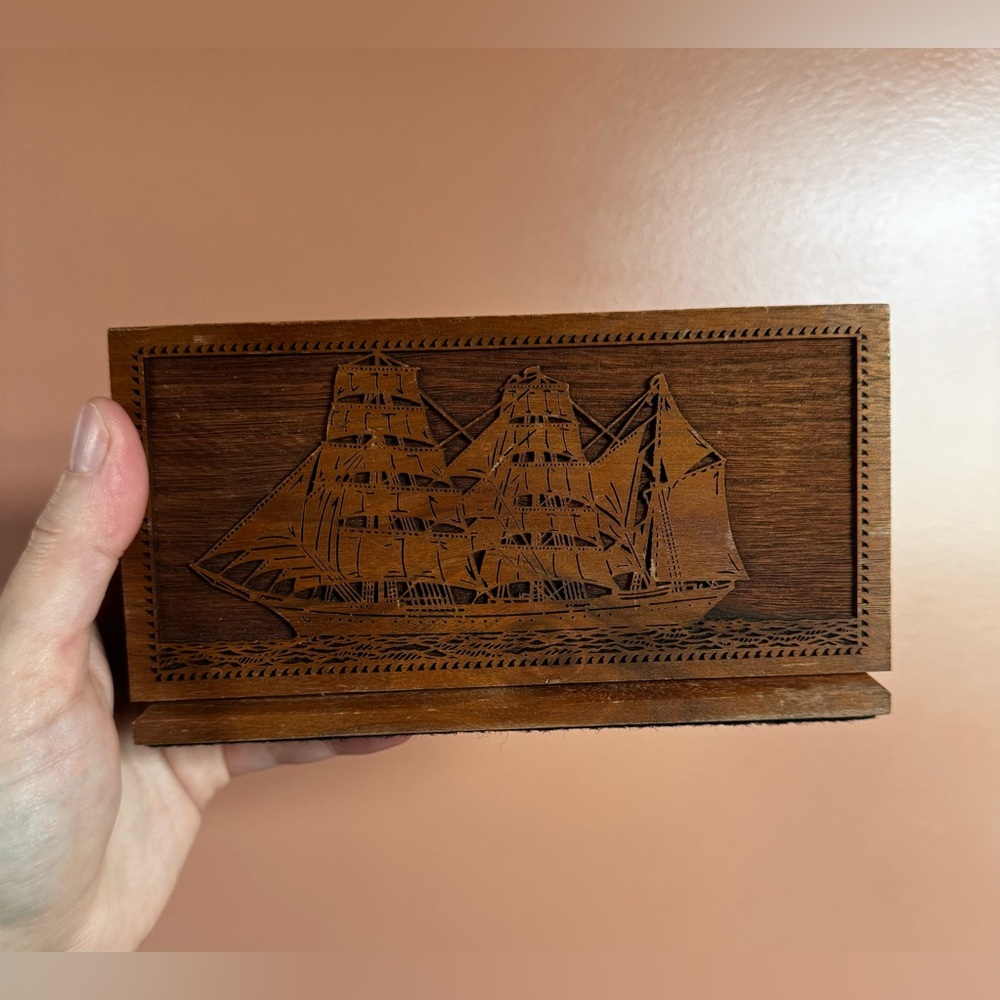 Lasercraft Vintage Walnut Pen Holder✨
